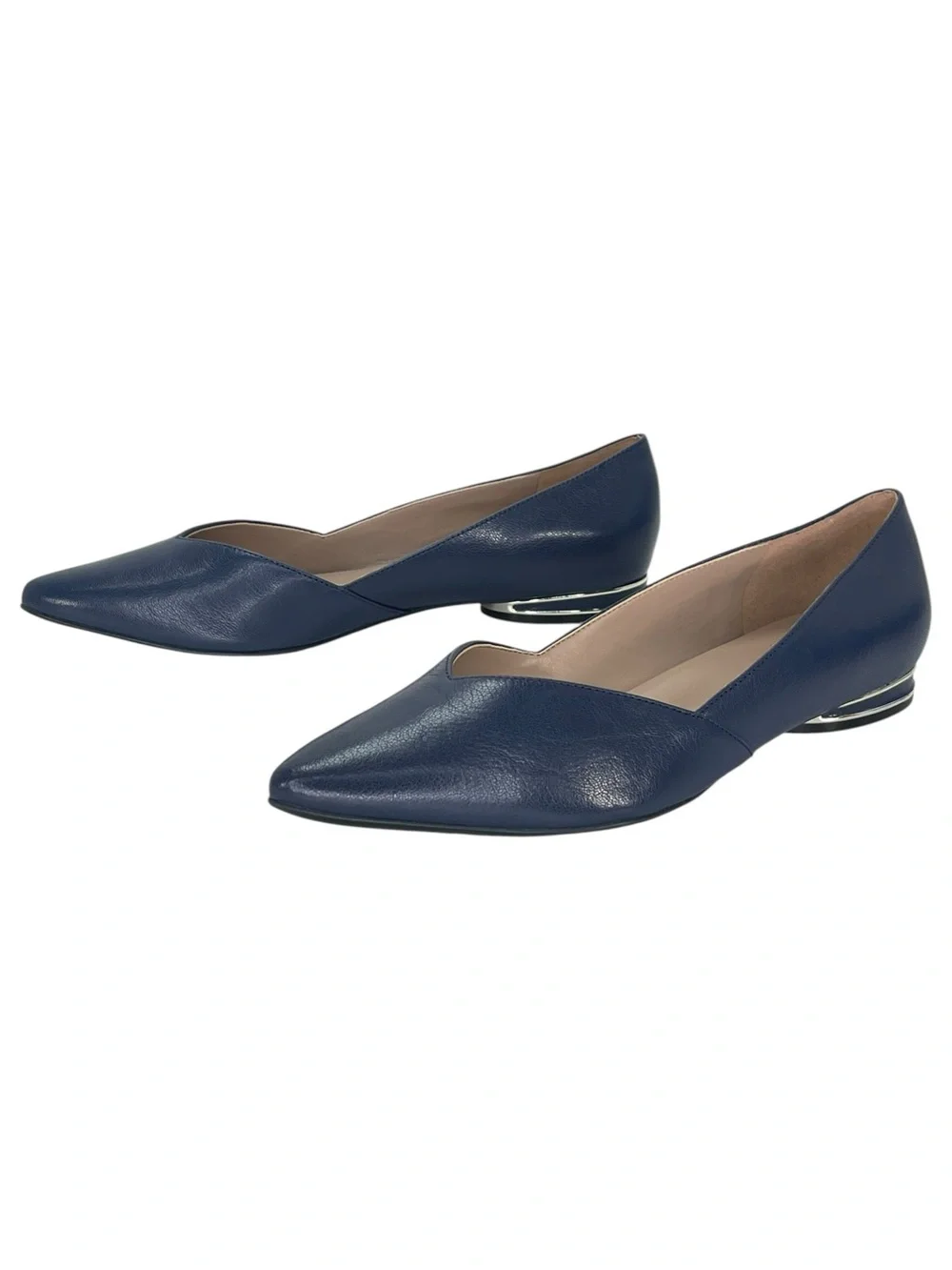 Naturalizer Havana Midnight Blue Leather Womens Flats Size 8.5M